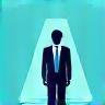 Illustration of a person on a podium, representing building authority